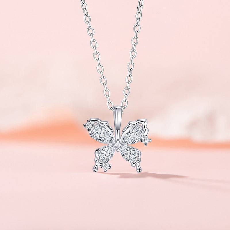 Zircon Butterfly Necklace