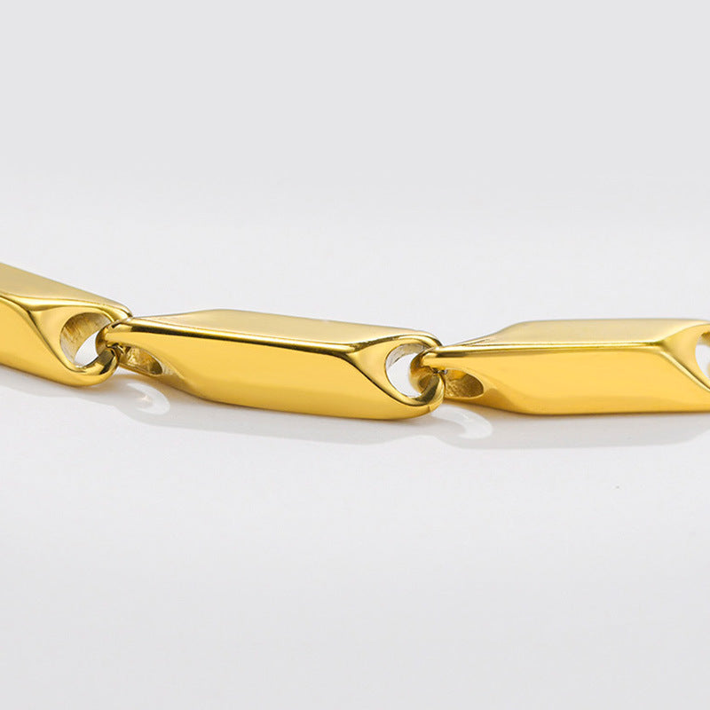 Men's Stainless Steel Melon Seed Chain Bracelet