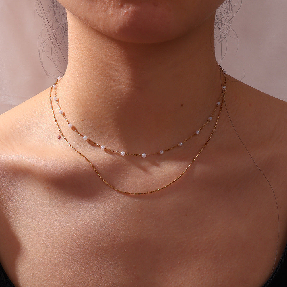 Retro Double-layer Pearl Necklace
