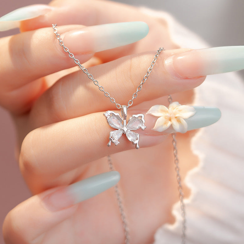 Zircon Butterfly Necklace