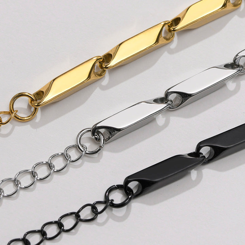 Men's Stainless Steel Melon Seed Chain Bracelet