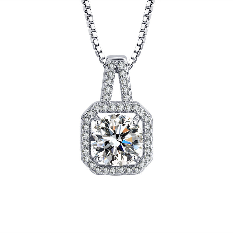 Eight Hearts Arrows Zircon Rings Ear Studs Pendant Necklace Suit