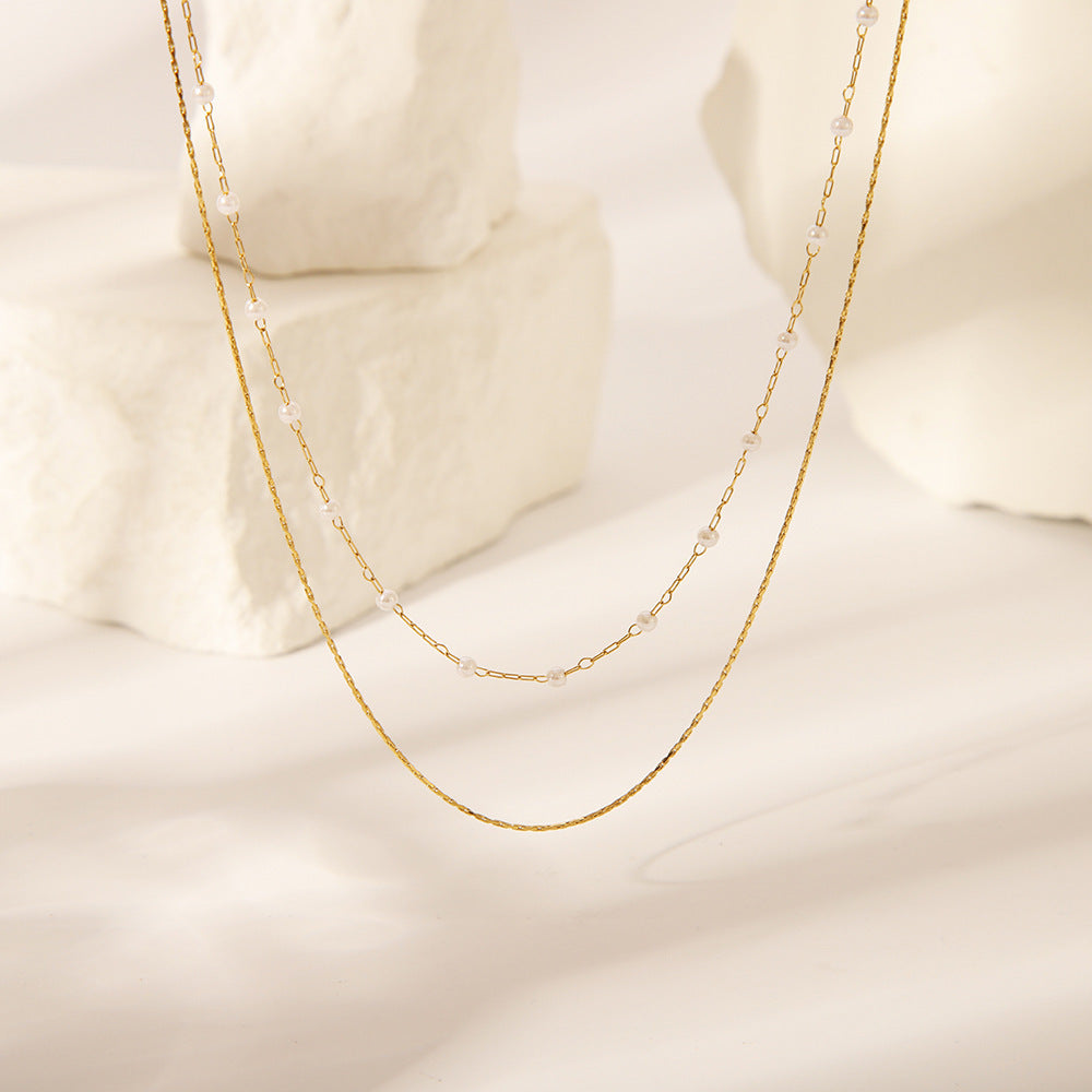 Retro Double-layer Pearl Necklace