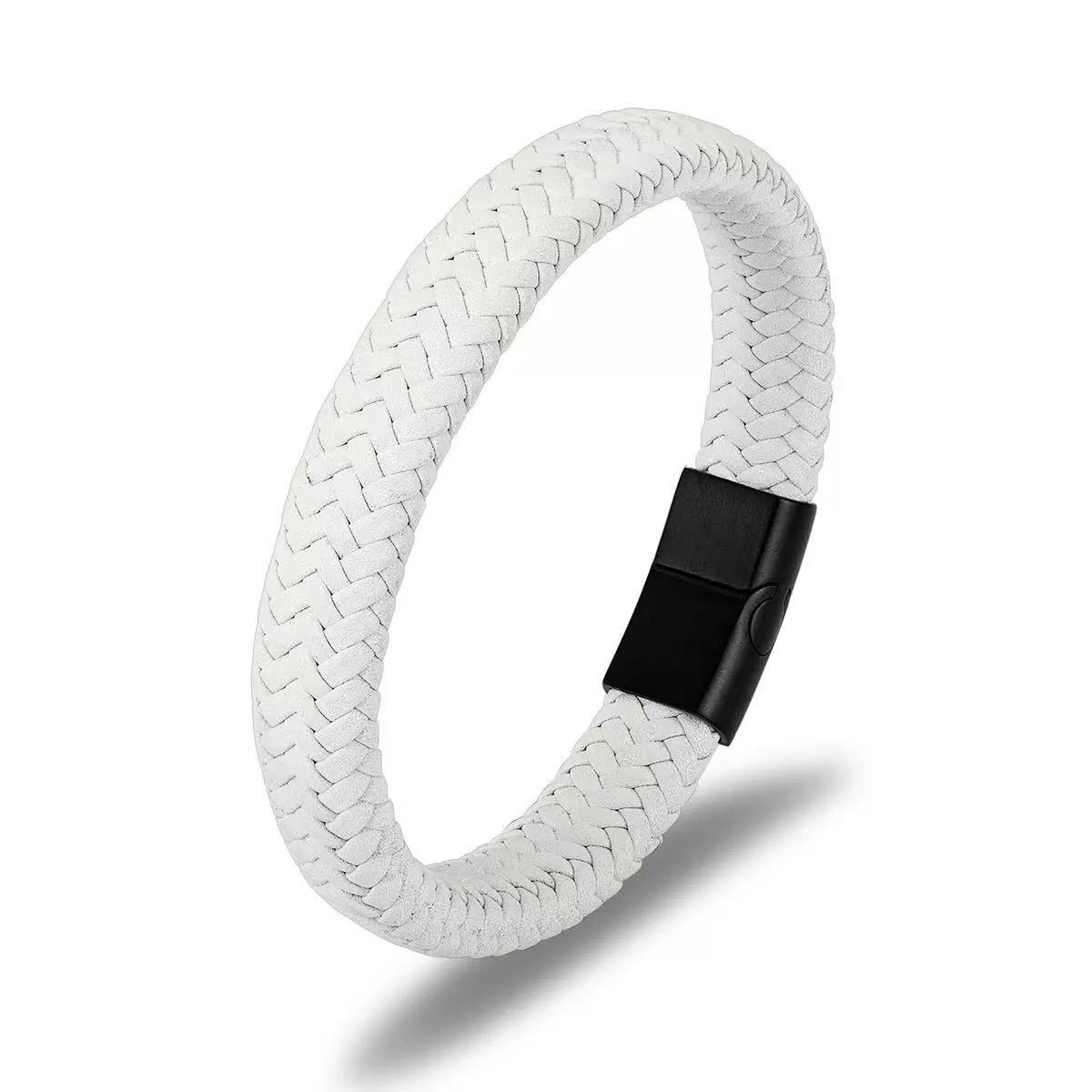 Men's Leather Magnetic Buckle Bracelet