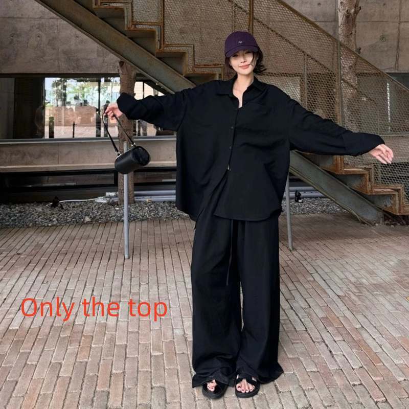 Polo Collar Shirt Top Suit Female